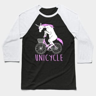 Unicycle Unicorn on a Bicycle- Baseball T-Shirt